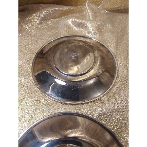 4 Demitasse Continentale Saucers Silverplate, Plates Only, No Cups, 4", Brazil - Picture 8 of 12